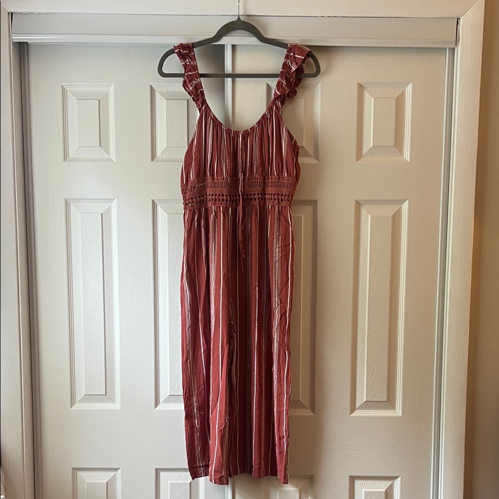 Derek Heart Ruffled Sleeves Jumpsuit